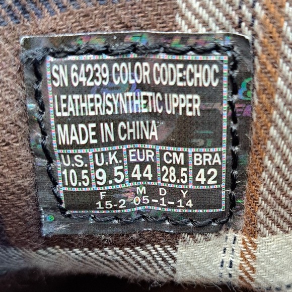 Skechers Men's Brown Leather High Top Fashion Lace Up Sneakers Size 10.5 - Picture 8 of 8